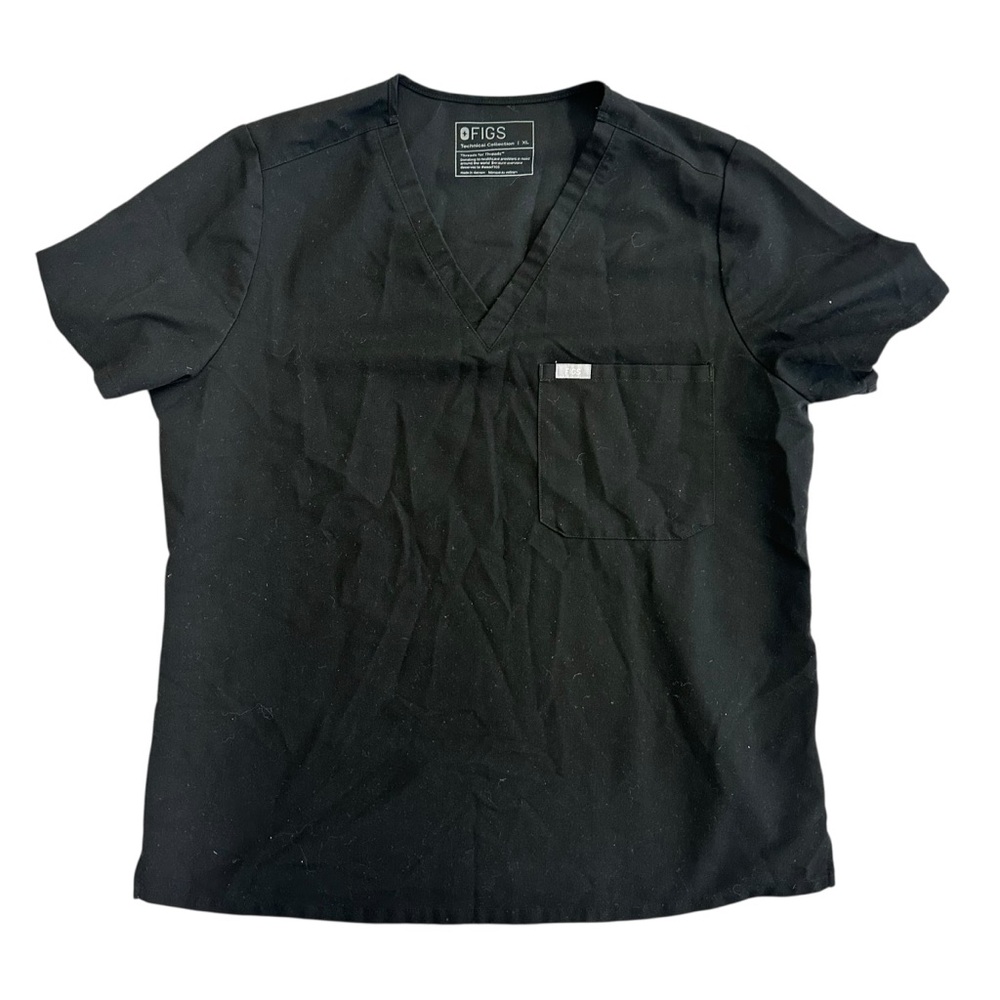 Figs Technical Collection Black FionX Scrub Top Size XL - Picture 1 of 5